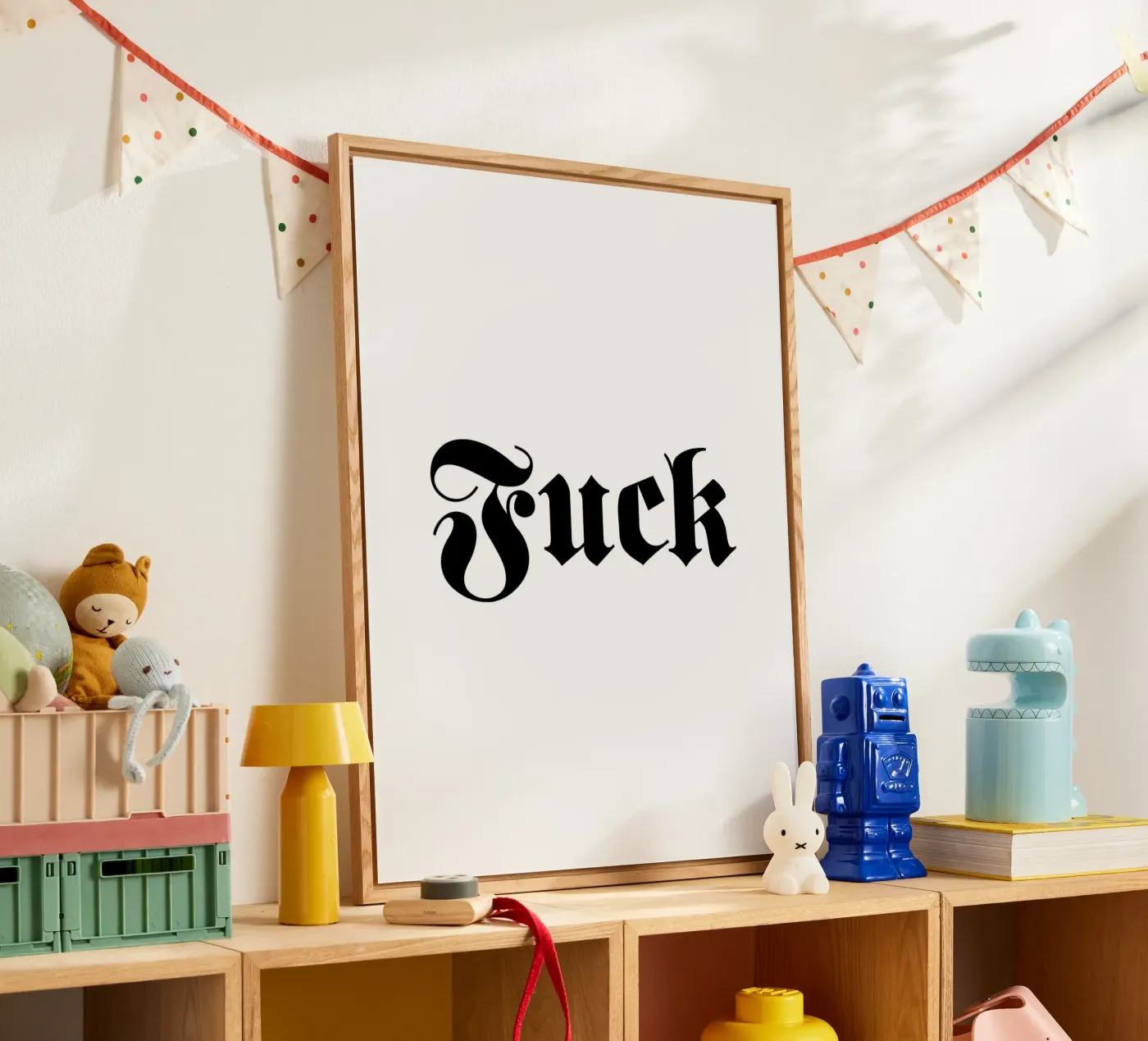 Classic Fuck acrylic glass by Paigaam Studio