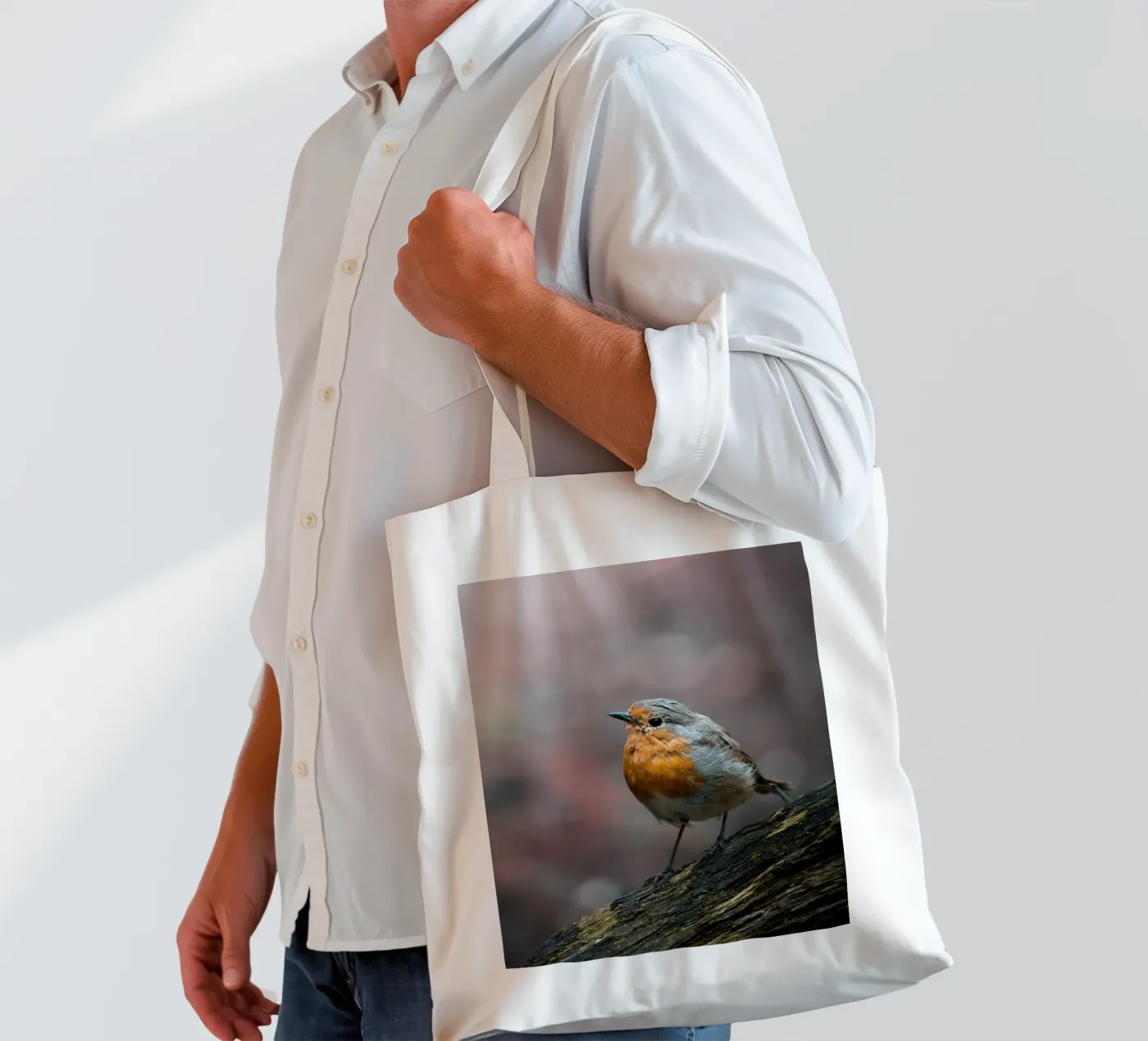 Robin tote bag by Tom's Wildlife