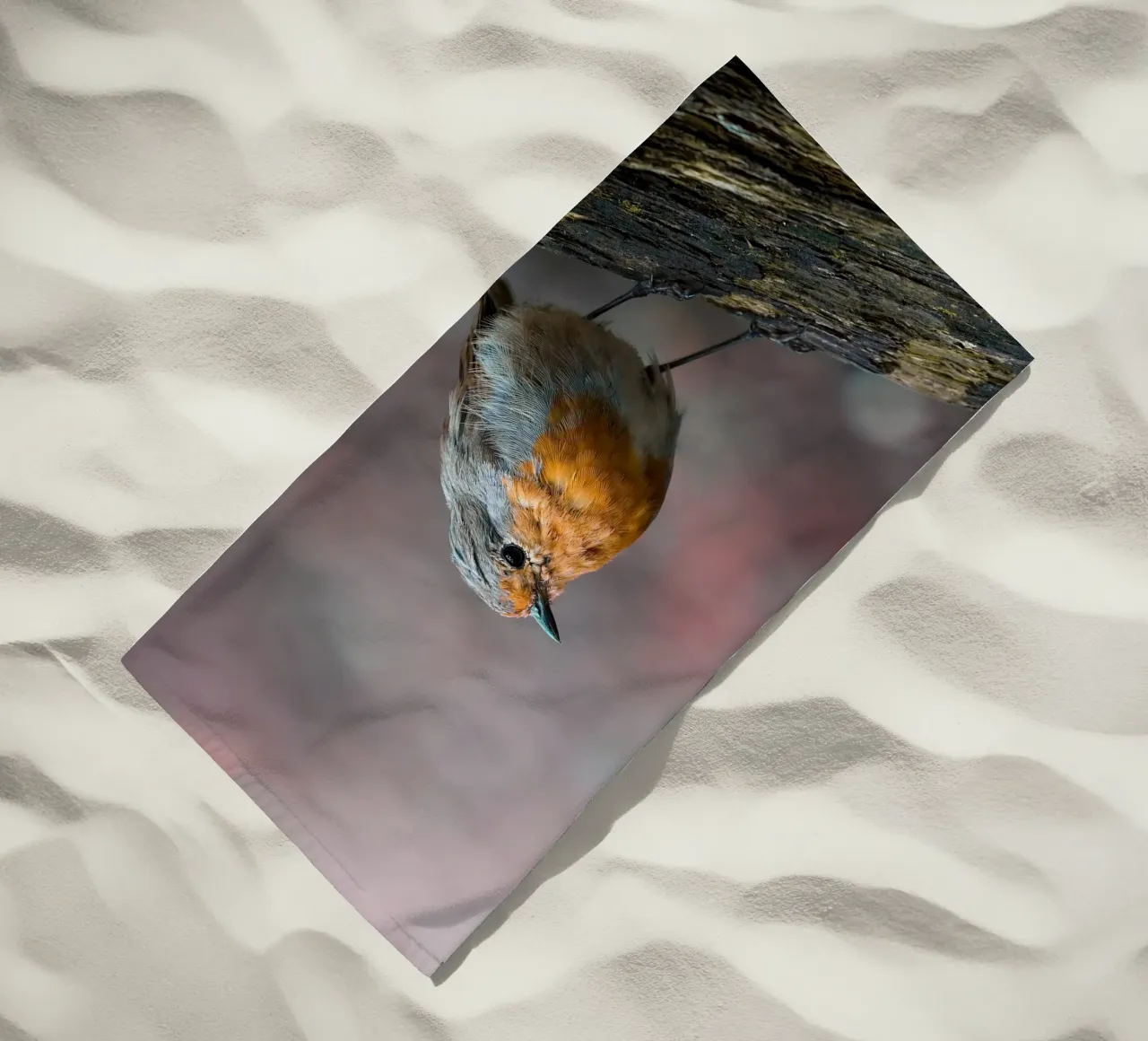 Robin strandhanddoek van Tom's Wildlife