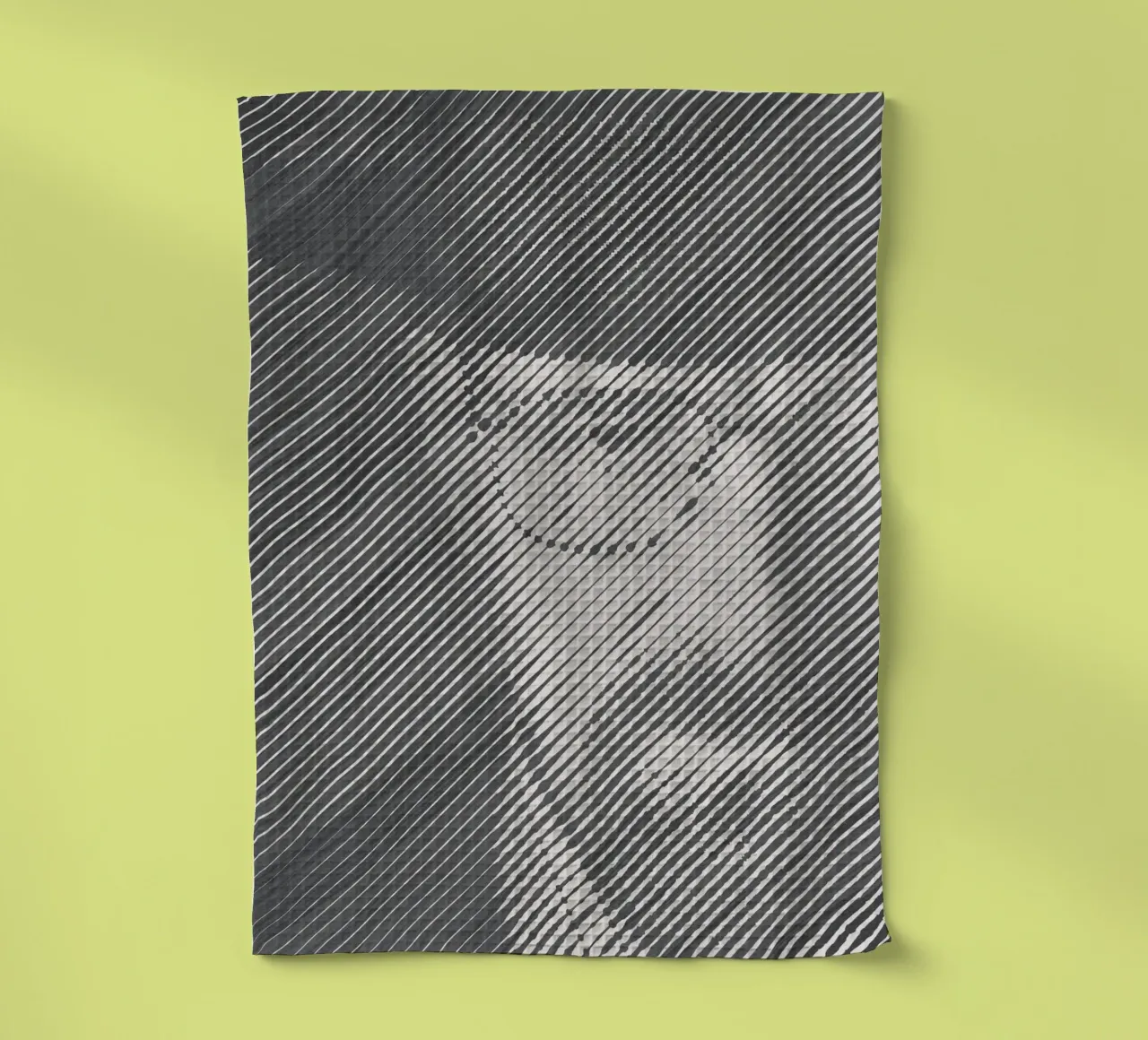 „Walter“ Black and White Wall Art Print Geschirrtuch von Studio Mooodz