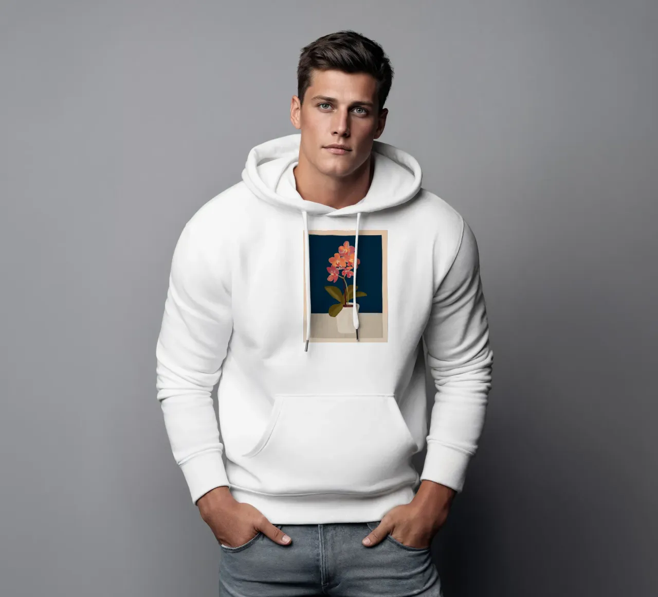 Orchidea felpa con cappuccio da ThingDesign