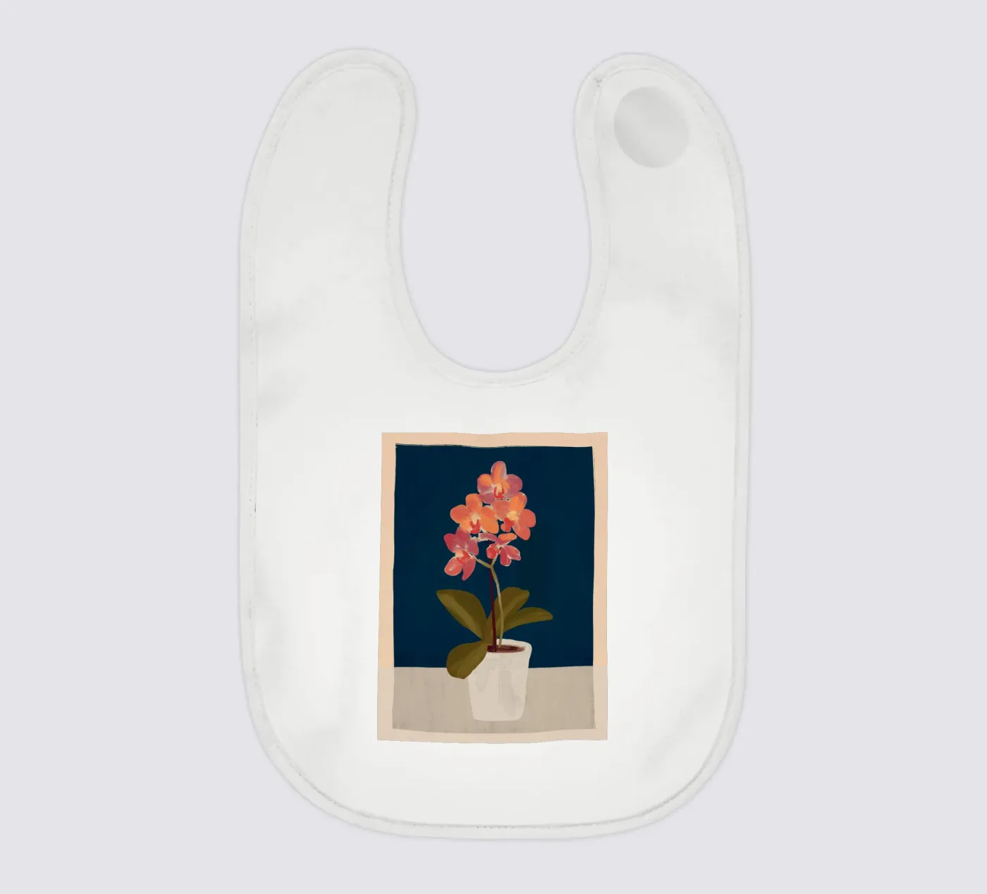 Orchid baby bib by ThingDesign