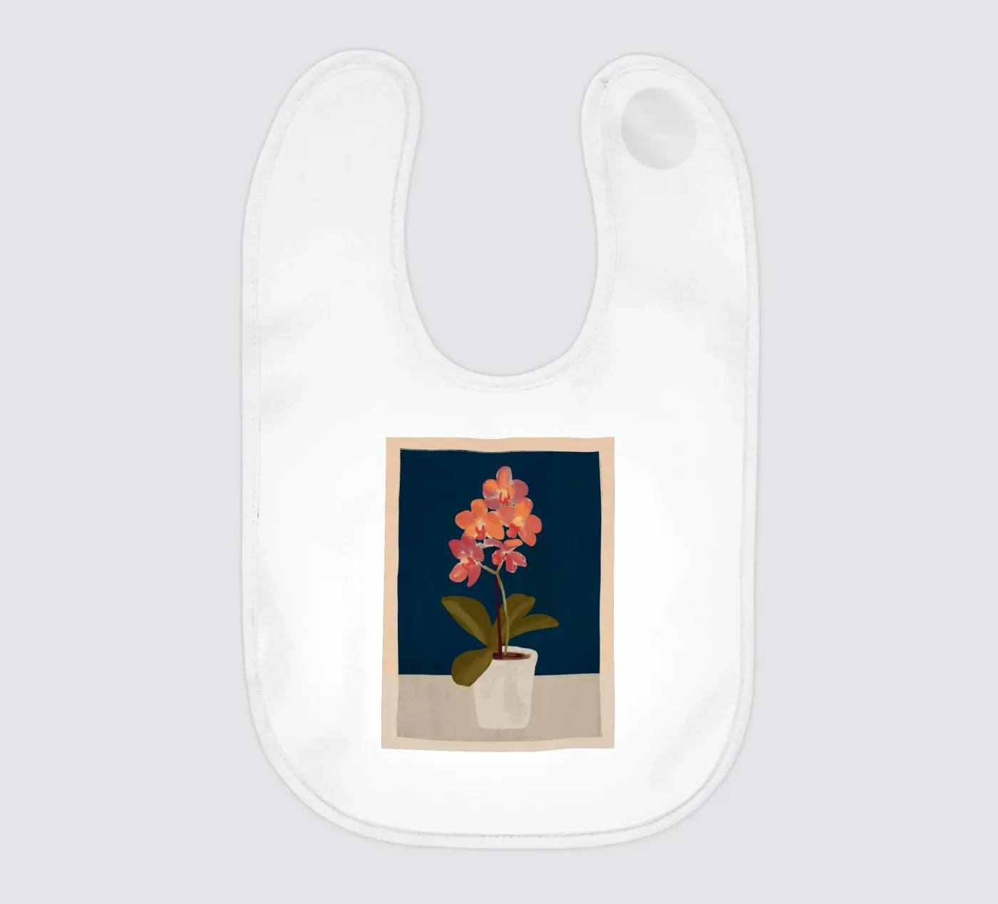 Orchid baby bib by ThingDesign