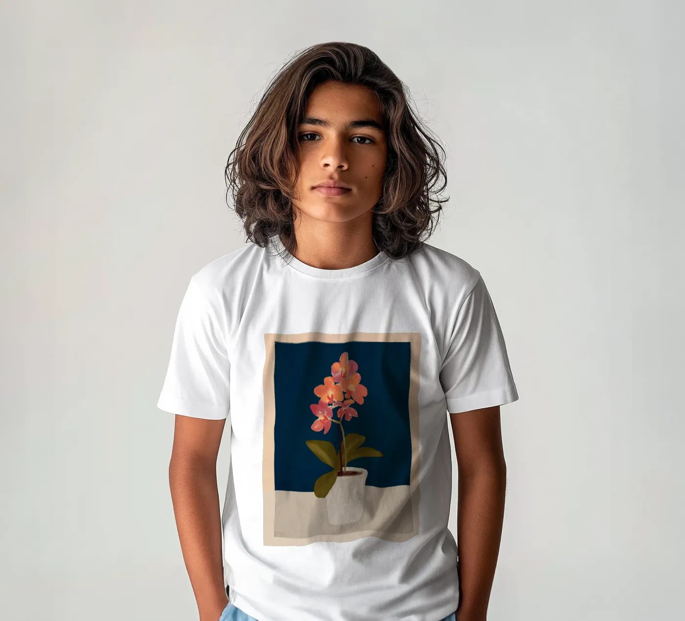 Orchidea t-shirt bambini da ThingDesign