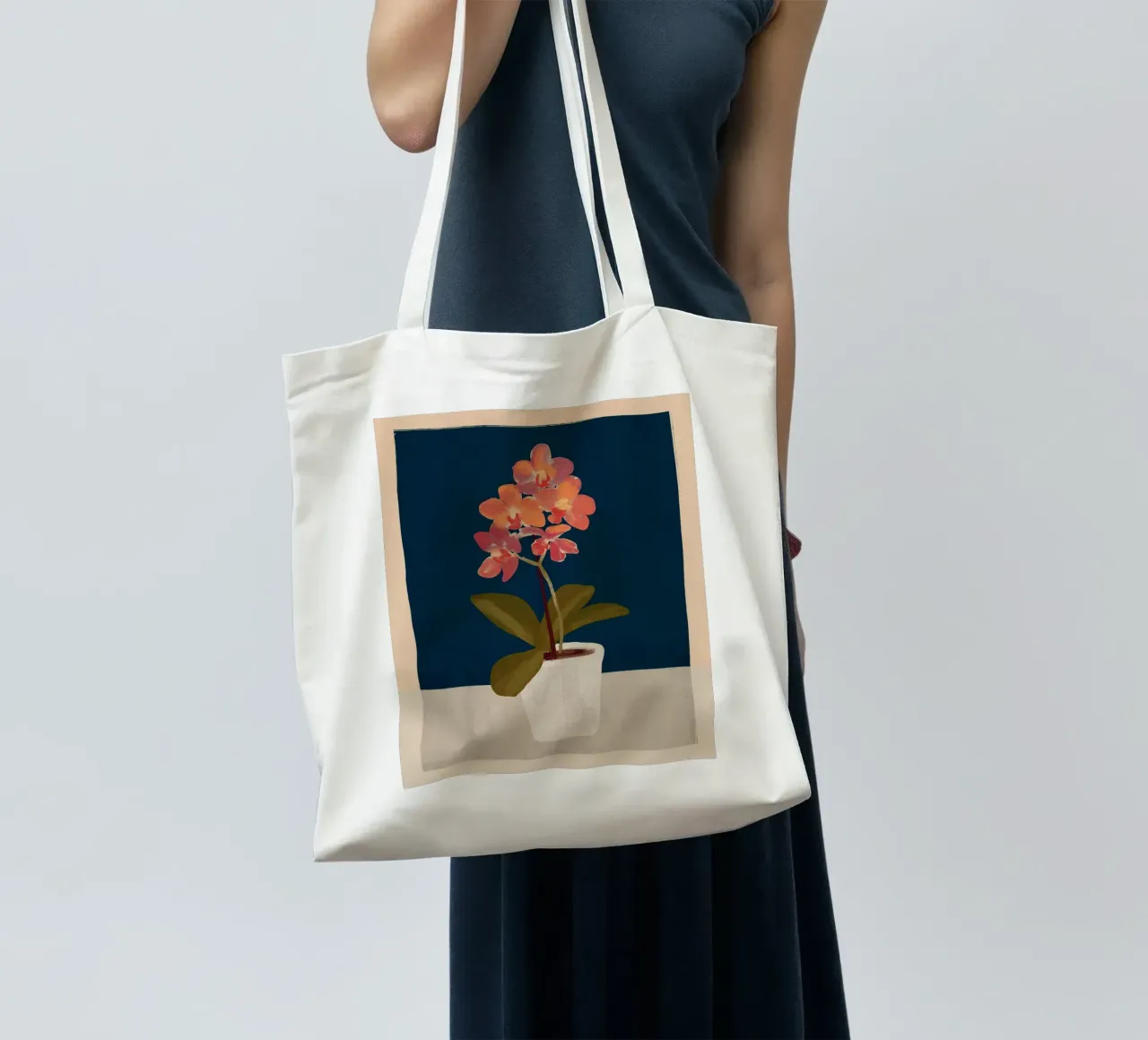 Orchidea borsa in juta da ThingDesign