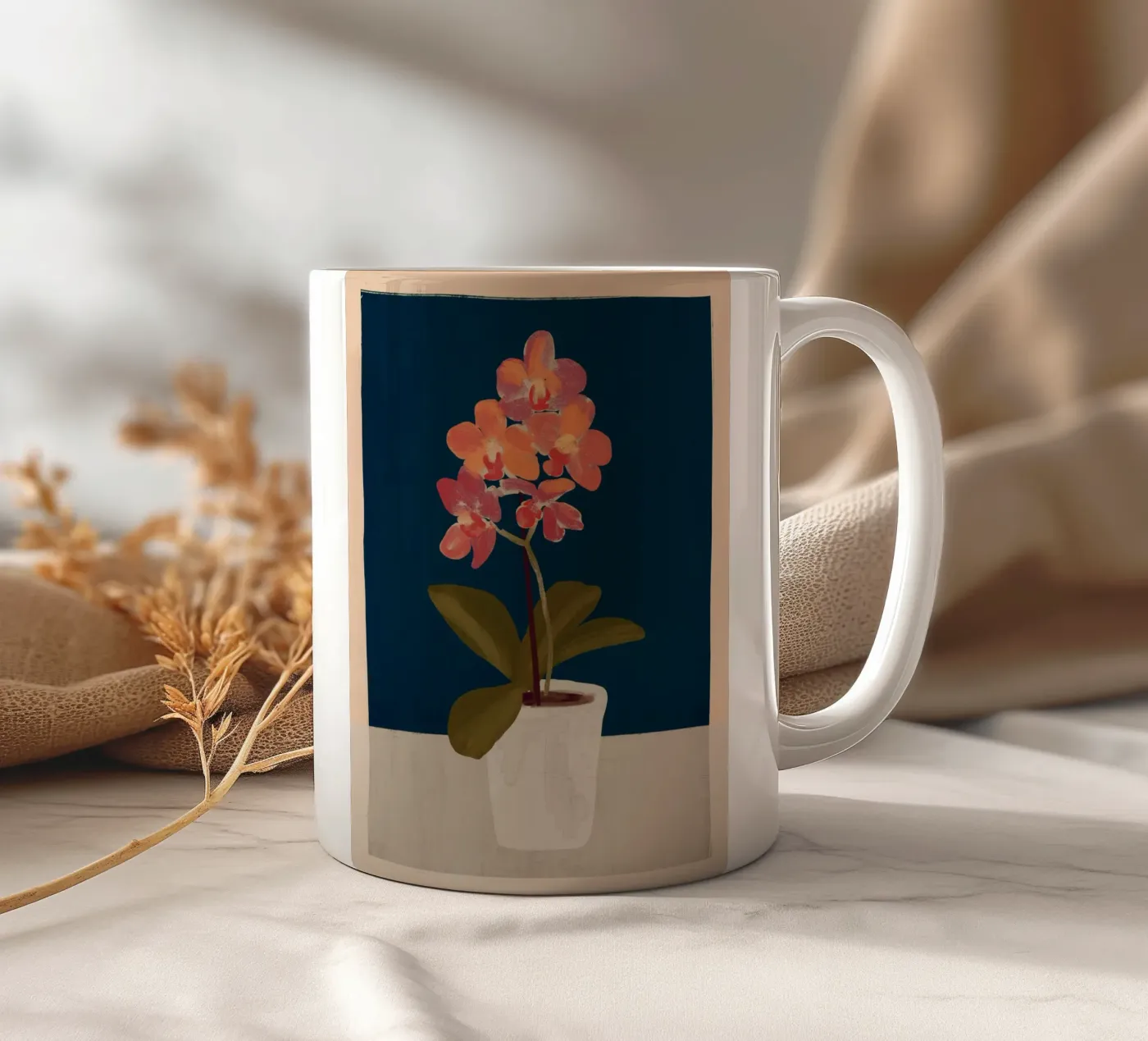 Orchid ceramic mug by ThingDesign