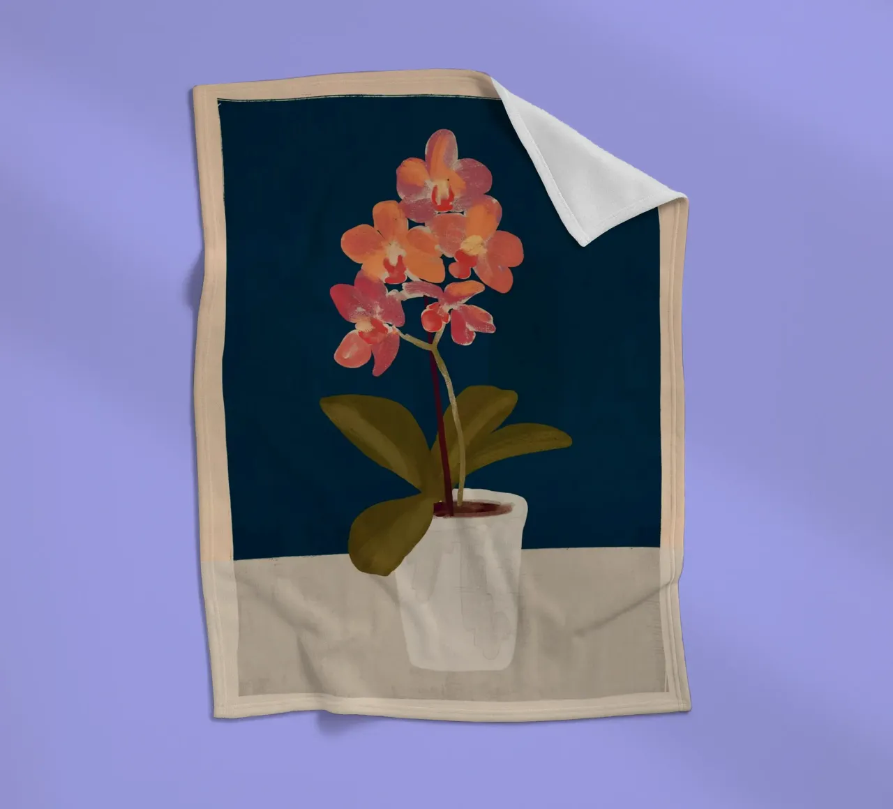 Orchidee Fleecedecke von ThingDesign