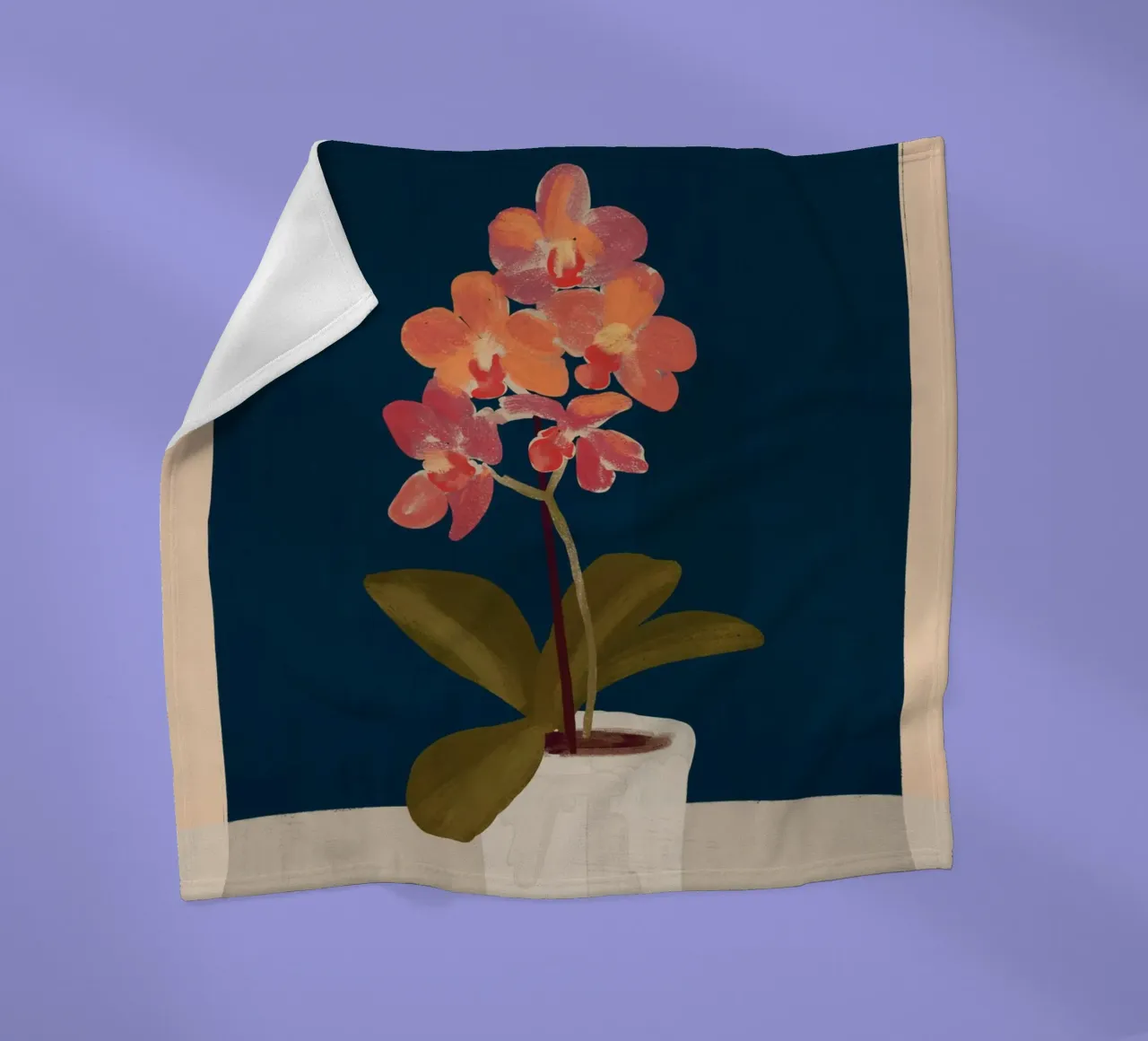 Orchidee Fleecedecke von ThingDesign