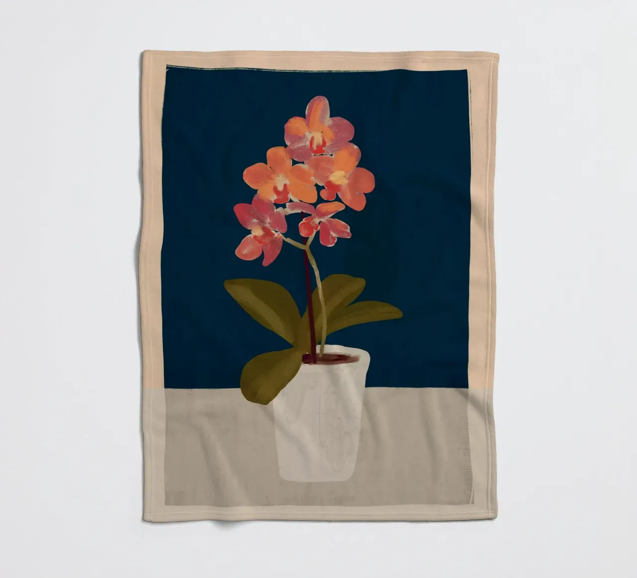 Orchidee Fleecedecke von ThingDesign