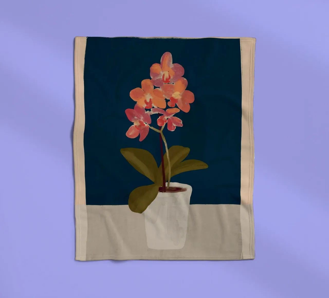 Orchidee Fleecedecke von ThingDesign