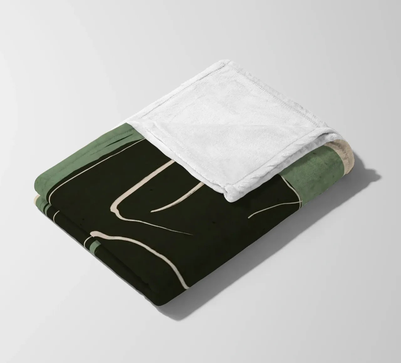 Minimal Abstract Art Face 2 fleece blanket by ThingDesign
