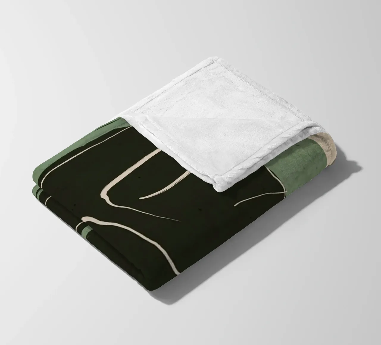 Minimal Abstract Art Face 2 fleece blanket by ThingDesign