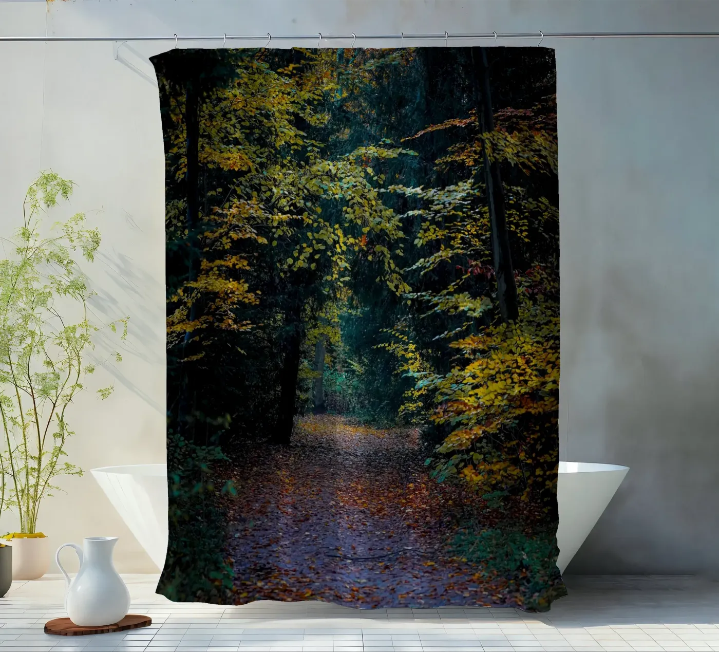 Waldpfad Duschvorhang von Tom's Wildlife