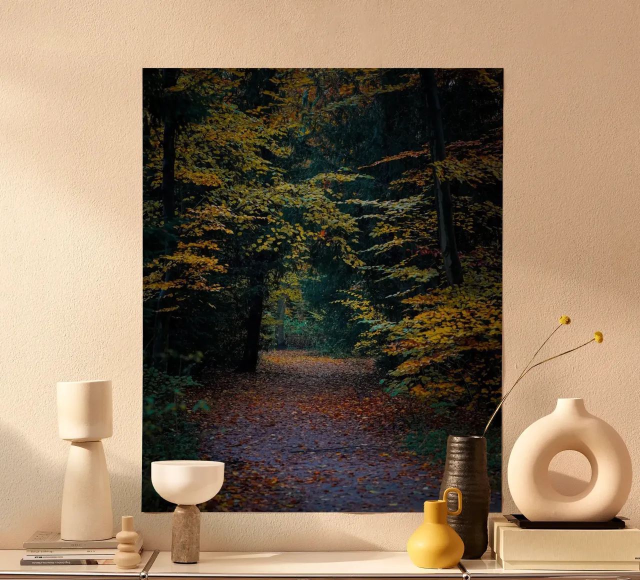 Percorso forestale poster con telaio in alluminio da Tom's Wildlife