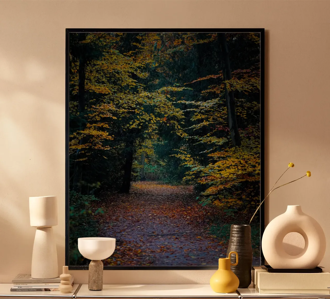 Percorso forestale poster con telaio in alluminio da Tom's Wildlife