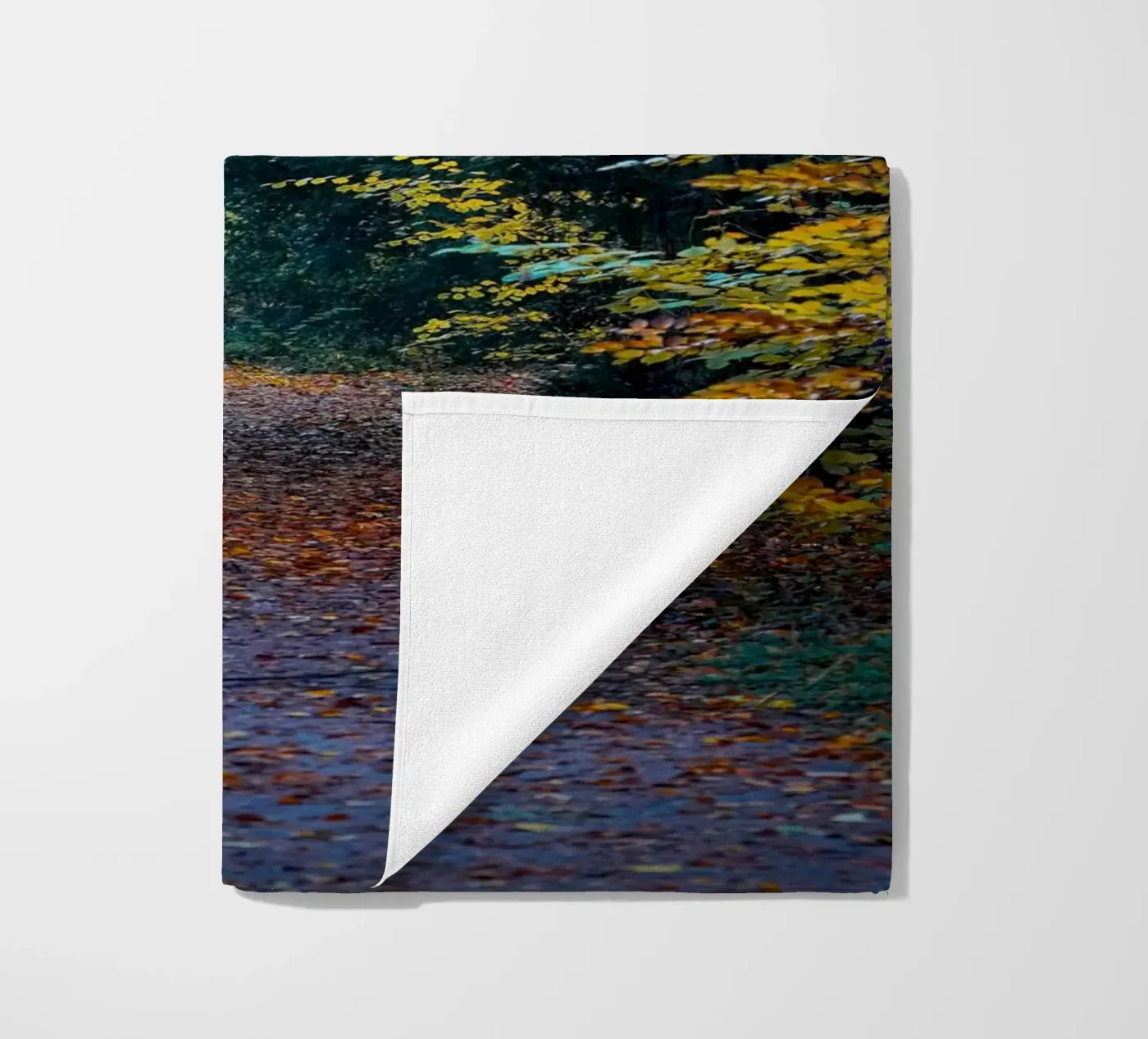 Forest pathway beach towel by Tom's Wildlife