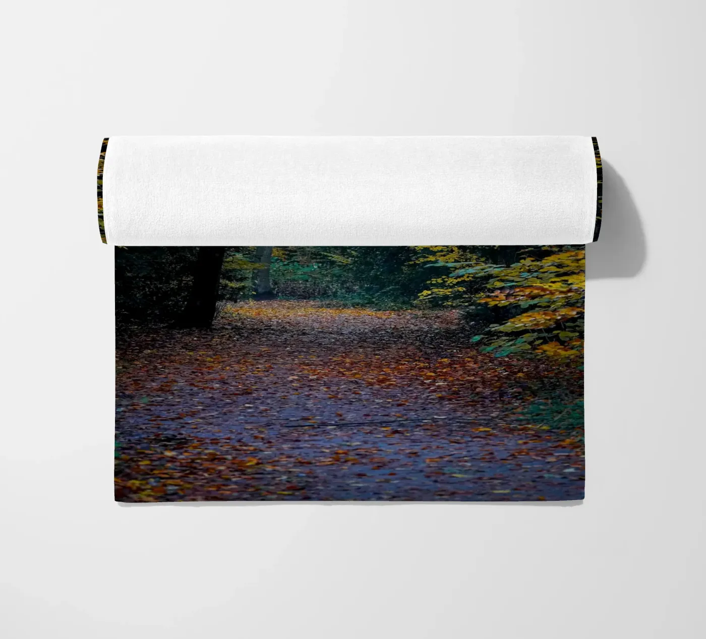 Forest pathway beach towel by Tom's Wildlife