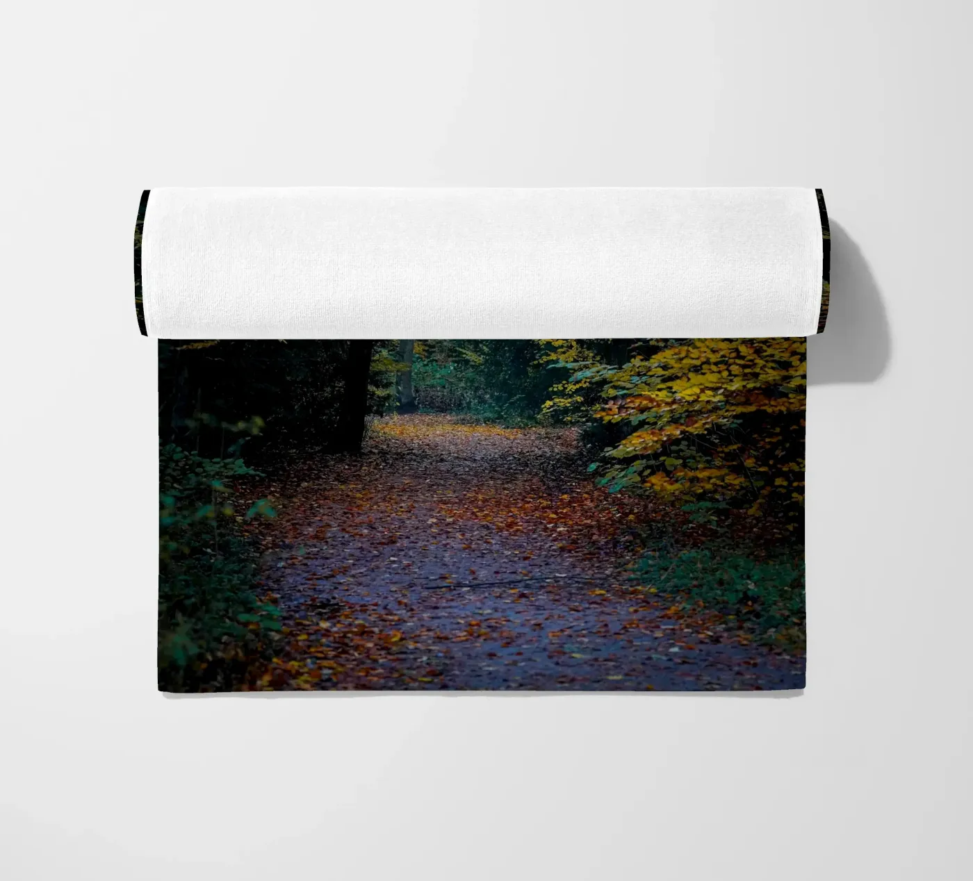 Forest pathway beach towel by Tom's Wildlife