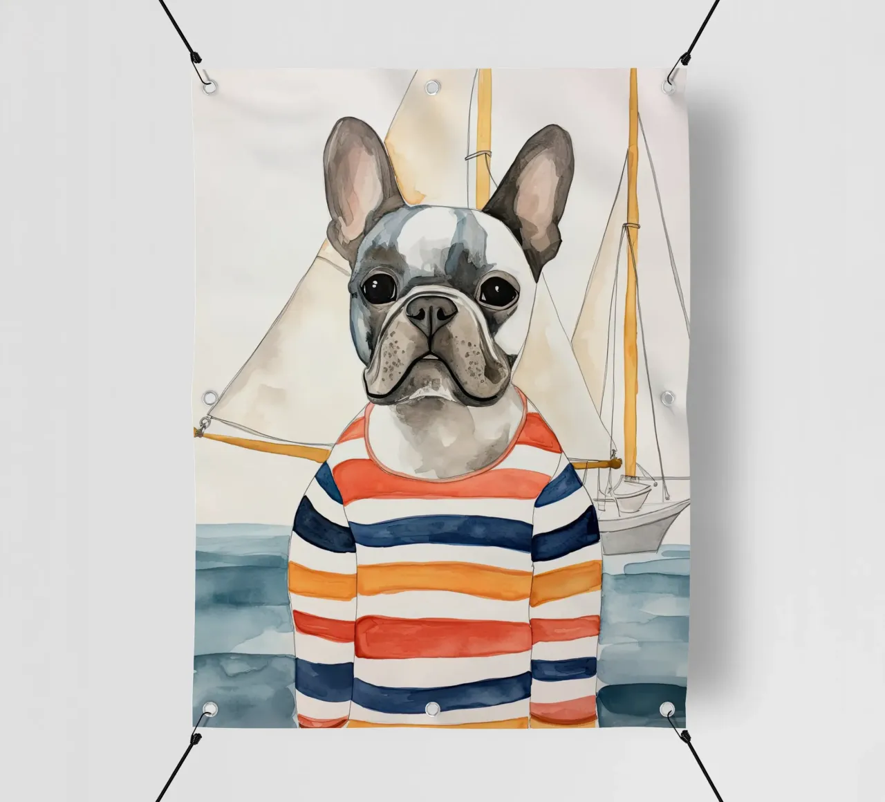 Bulldog francese telo in pvc da DaarbyN