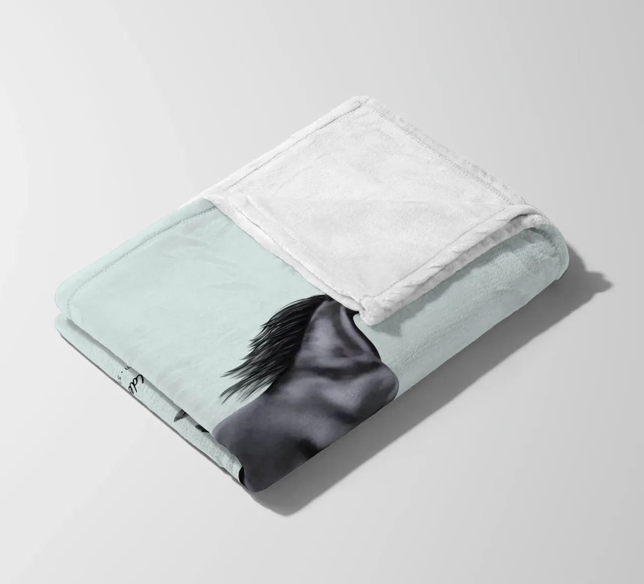 Oldenburger • Pferde Illustration fleece blanket by Moonlit Illustrations