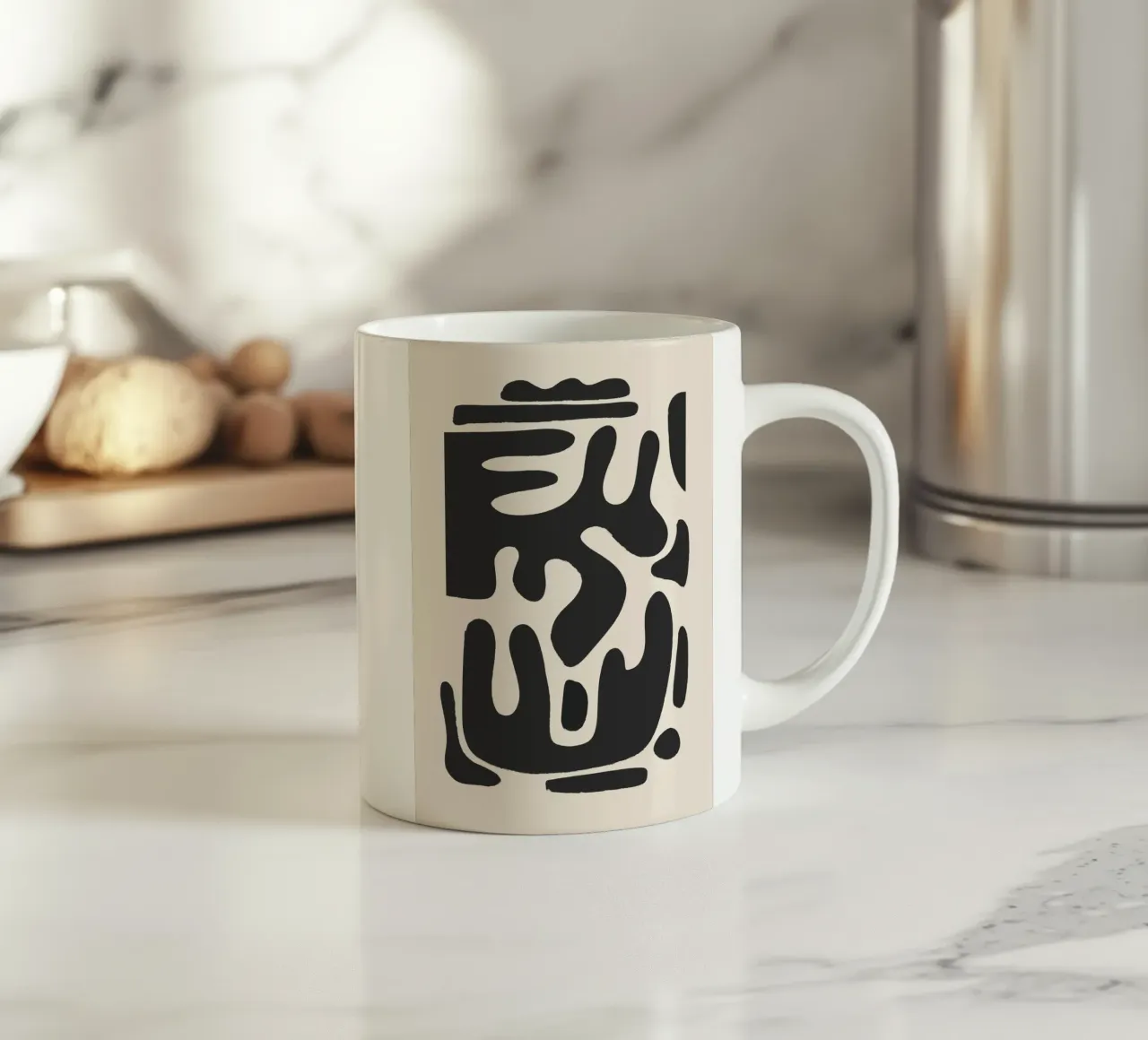 Modern Abstract Minimal Shapes a1 ceramic mug by ThingDesign