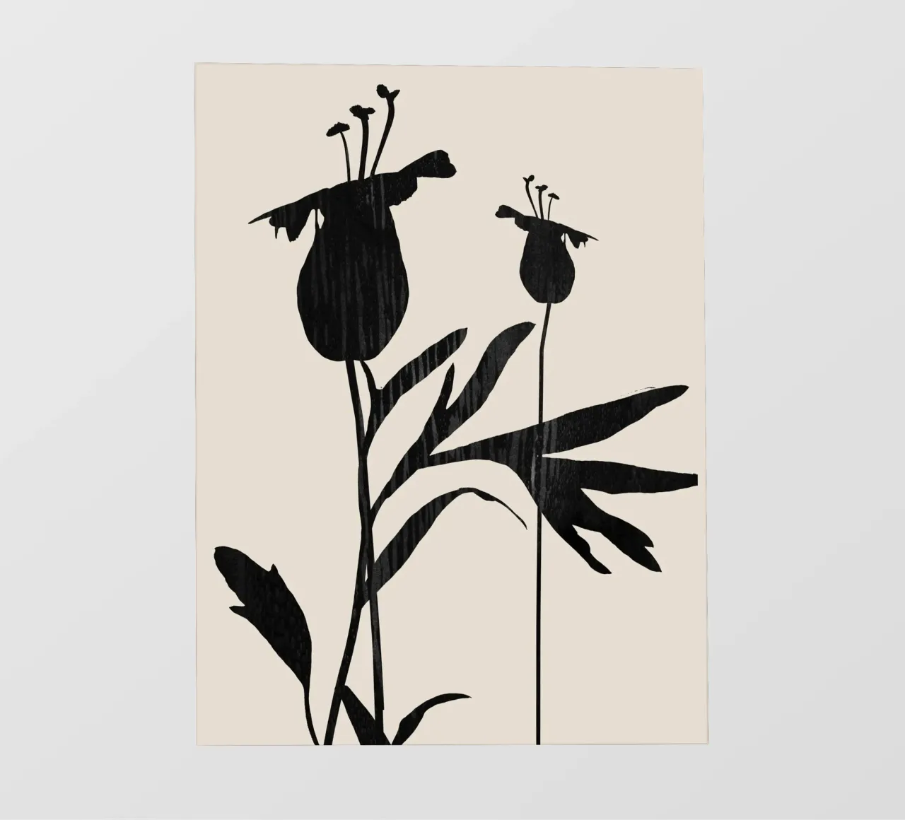 Abstracte kunst Minimal Plant a1 pvc-zeil van ThingDesign