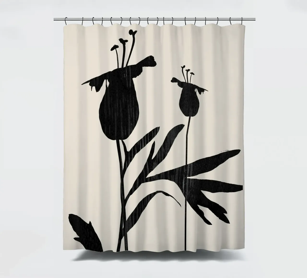 Abstrakte Kunst Minimal Pflanze a1 Duschvorhang von ThingDesign