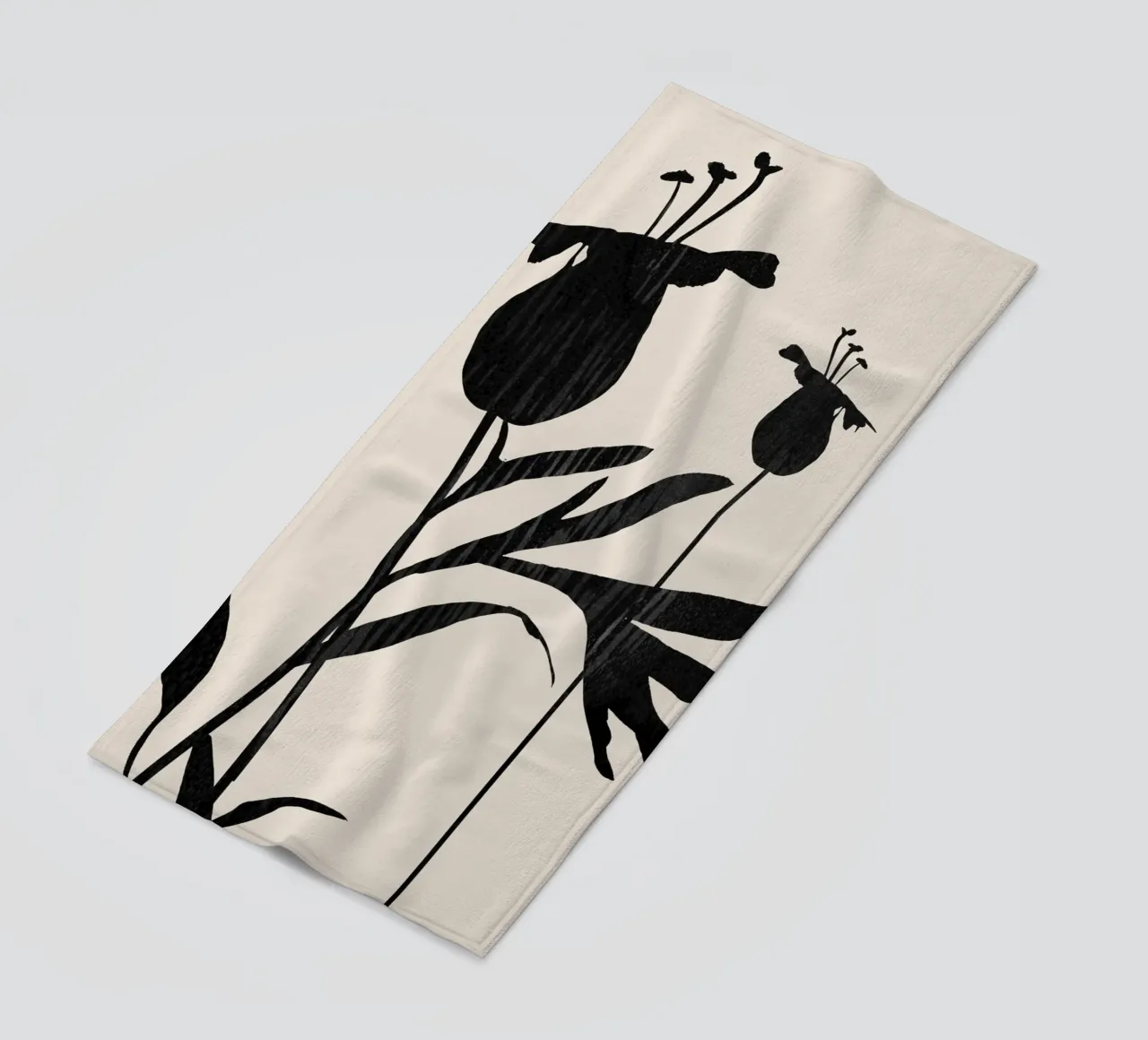 Abstract Art Minimal Plant a1 beach towel by ThingDesign