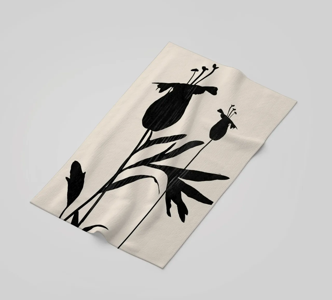 Abstract Art Minimal Plant a1 beach towel by ThingDesign