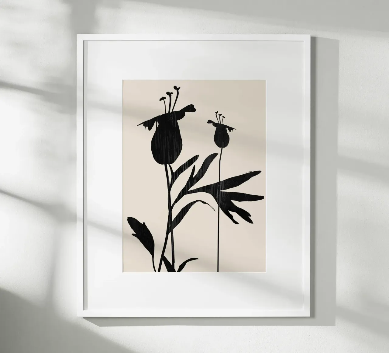 Abstrakte Kunst Minimal Pflanze a1 Hahnemühle von ThingDesign