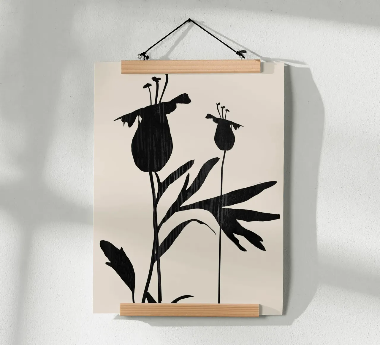 Abstrakte Kunst Minimal Pflanze a1 Hahnemühle von ThingDesign