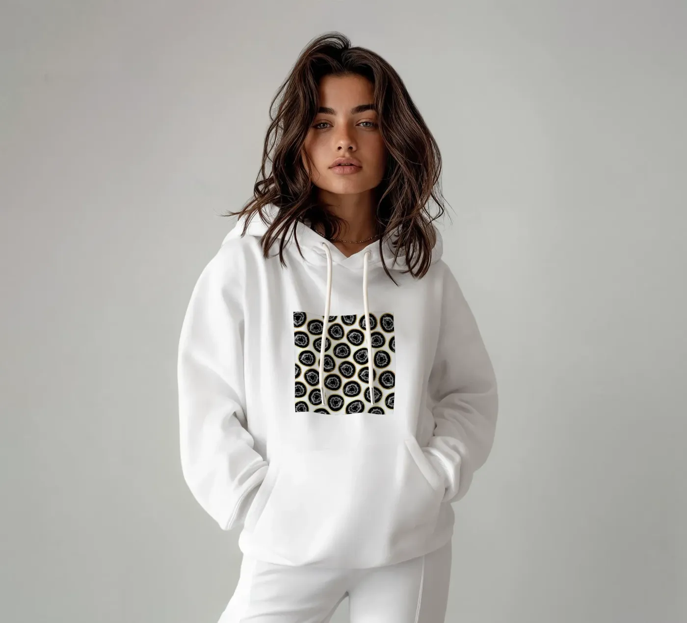 Kiwi Pattern hoodie by Elisabeth Fredriksson