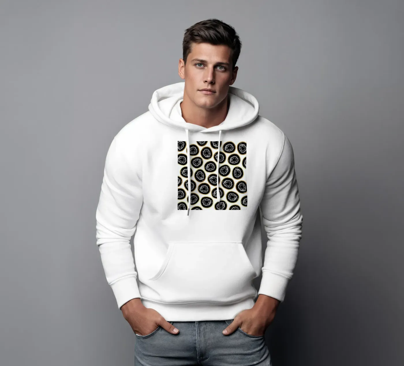 Kiwi Pattern hoodie by Elisabeth Fredriksson