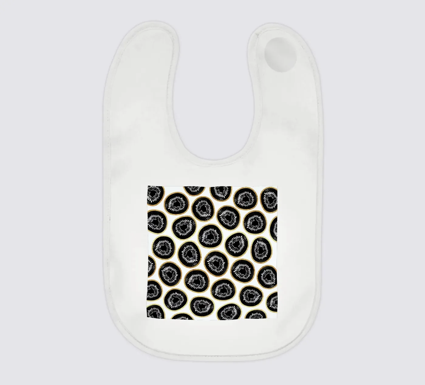 Kiwi Pattern baby bib by Elisabeth Fredriksson