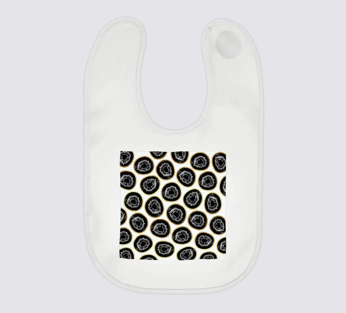 Kiwi Pattern baby slabbetje van Elisabeth Fredriksson