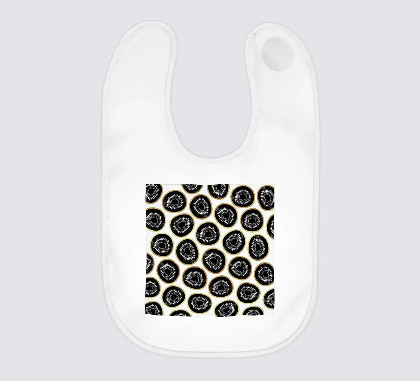 Kiwi Pattern baby slabbetje van Elisabeth Fredriksson