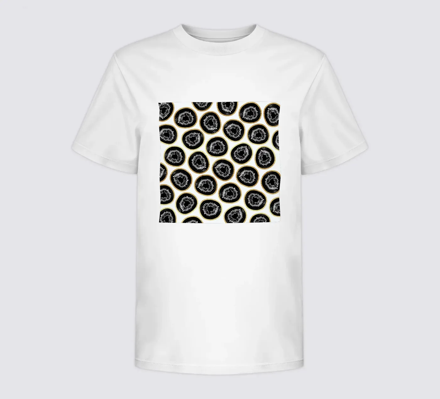 Kiwi Pattern kids t-shirt by Elisabeth Fredriksson