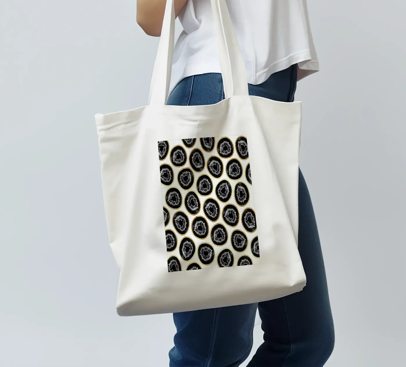 Kiwi Pattern tote bag by Elisabeth Fredriksson
