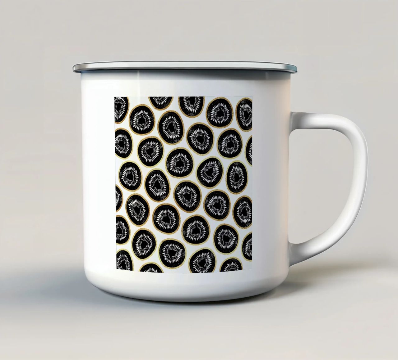 Kiwi Pattern tazza in smalto da Elisabeth Fredriksson