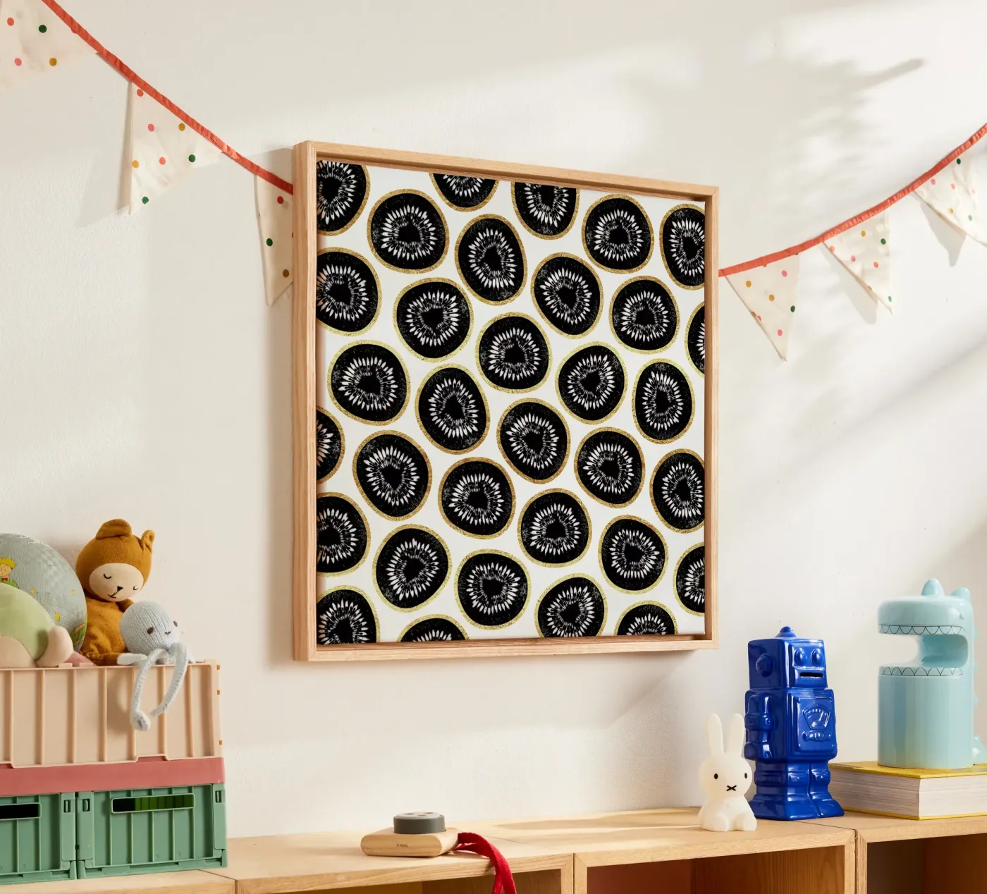 Kiwi Pattern Leinwand von Elisabeth Fredriksson
