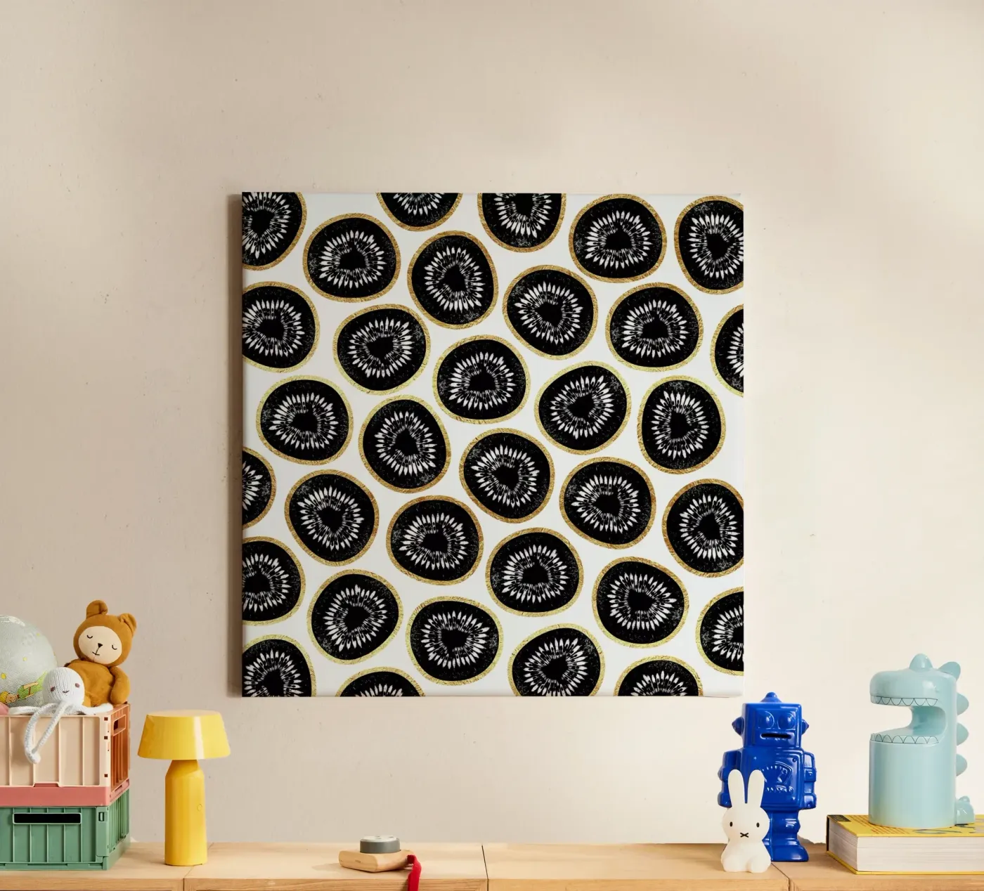 Kiwi Pattern Leinwand von Elisabeth Fredriksson