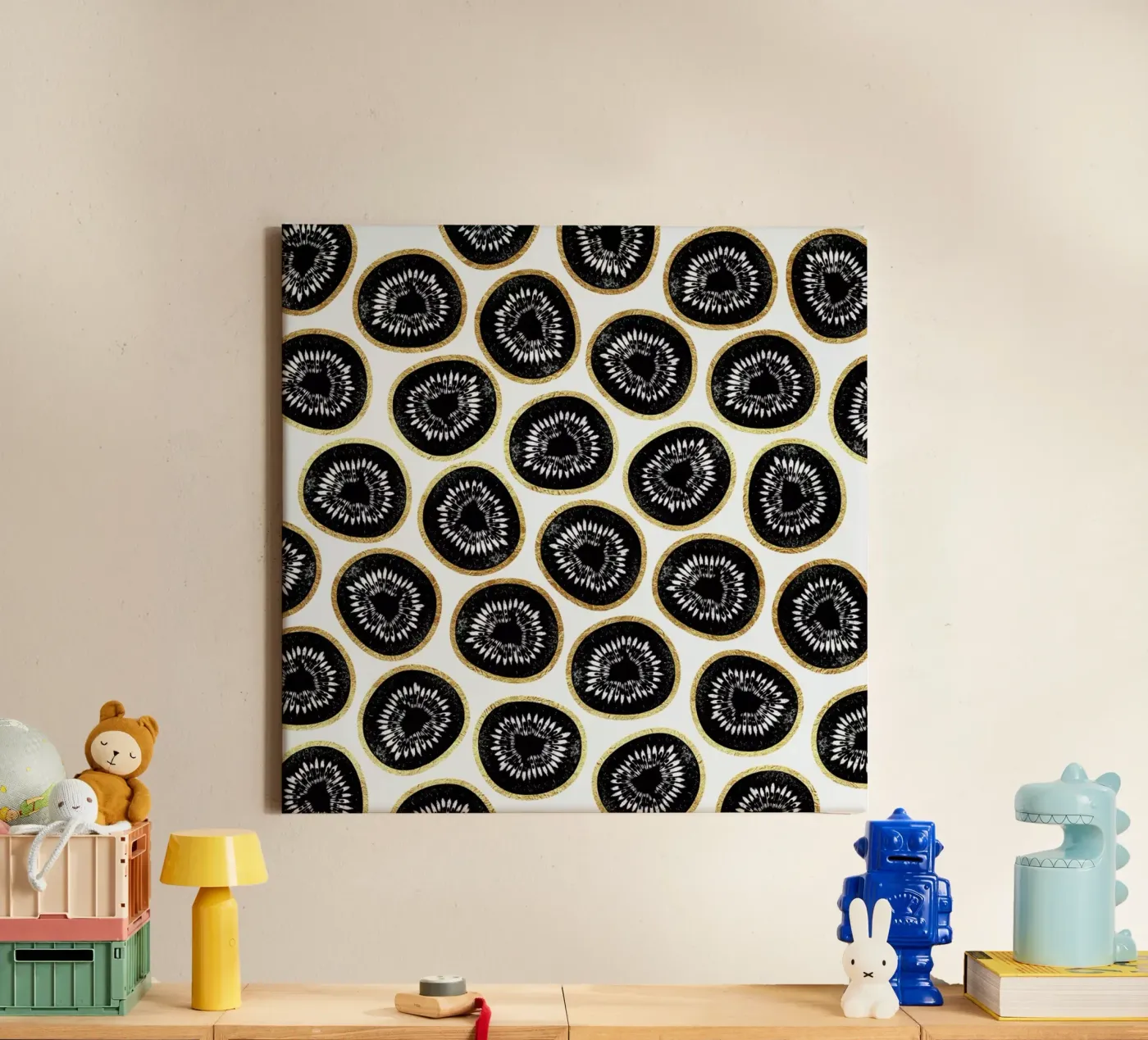 Kiwi Pattern canvas van Elisabeth Fredriksson