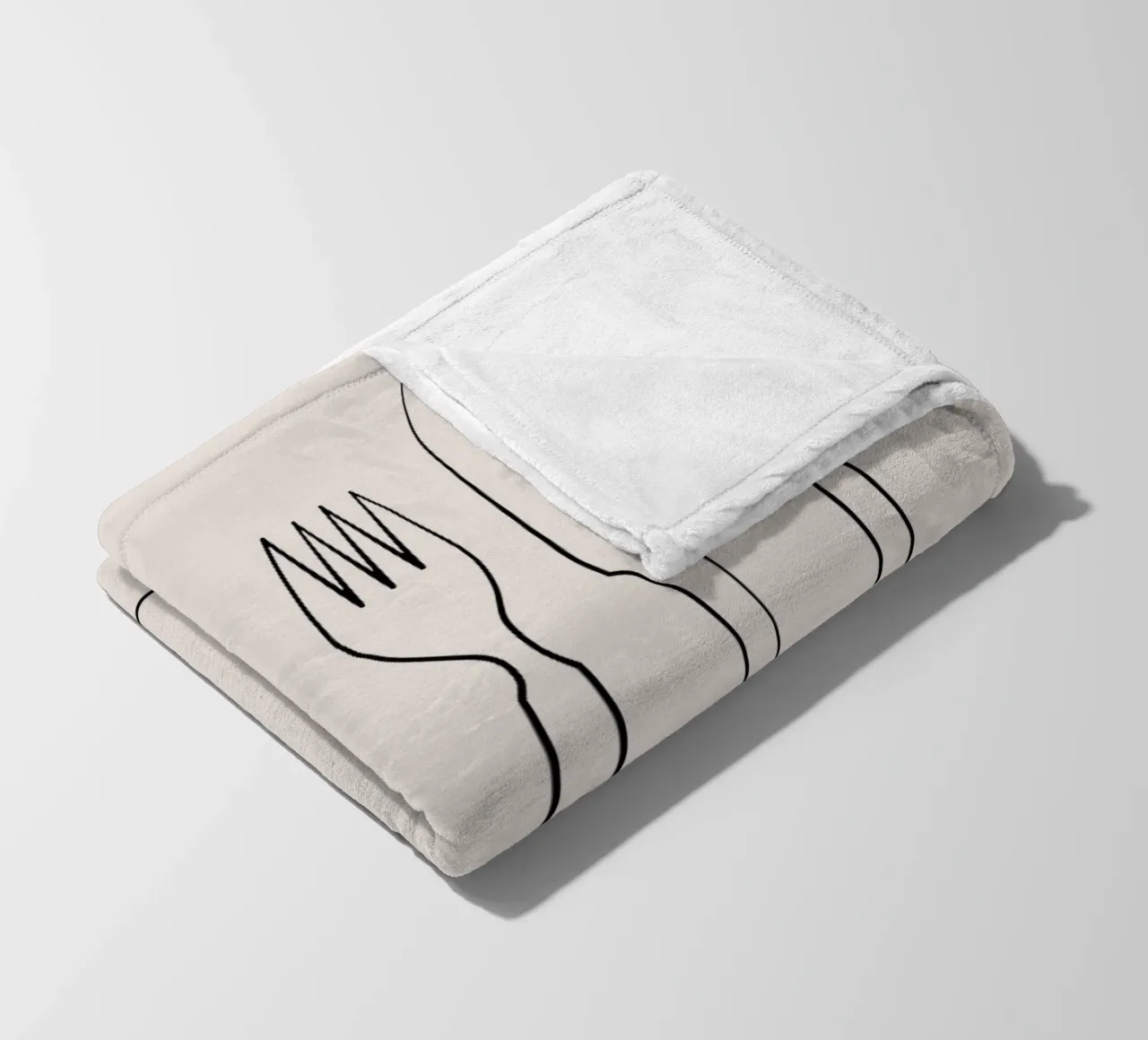 Stampa d'arte a parete di posate minimaliste - Sala da pranzo moderna ed elegante coperta in pile da Studio Mooodz