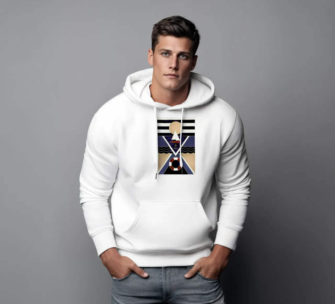 Sailboat felpa con cappuccio da Elisabeth Fredriksson