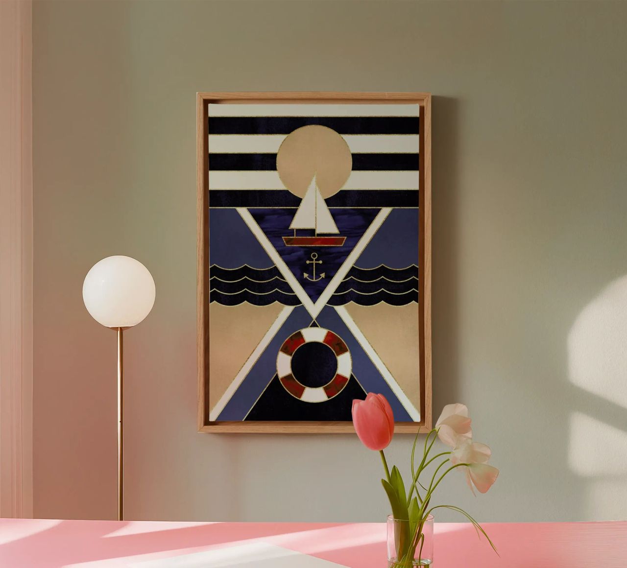 Sailboat Leinwand von Elisabeth Fredriksson