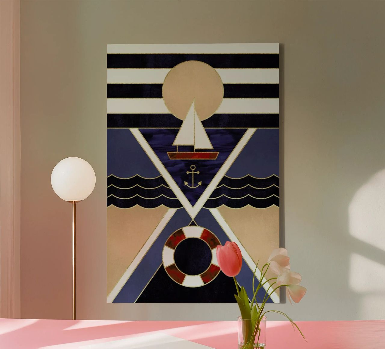 Sailboat Leinwand von Elisabeth Fredriksson