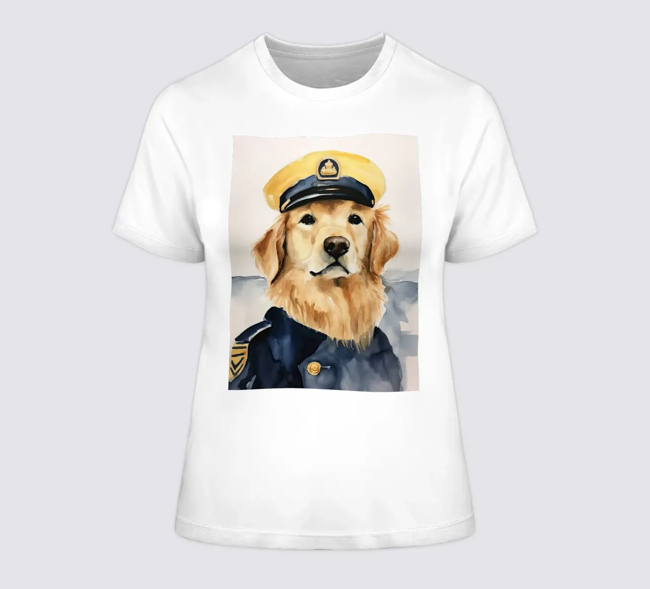 Golden Captain women's fitted t-shirt by DaarbyN