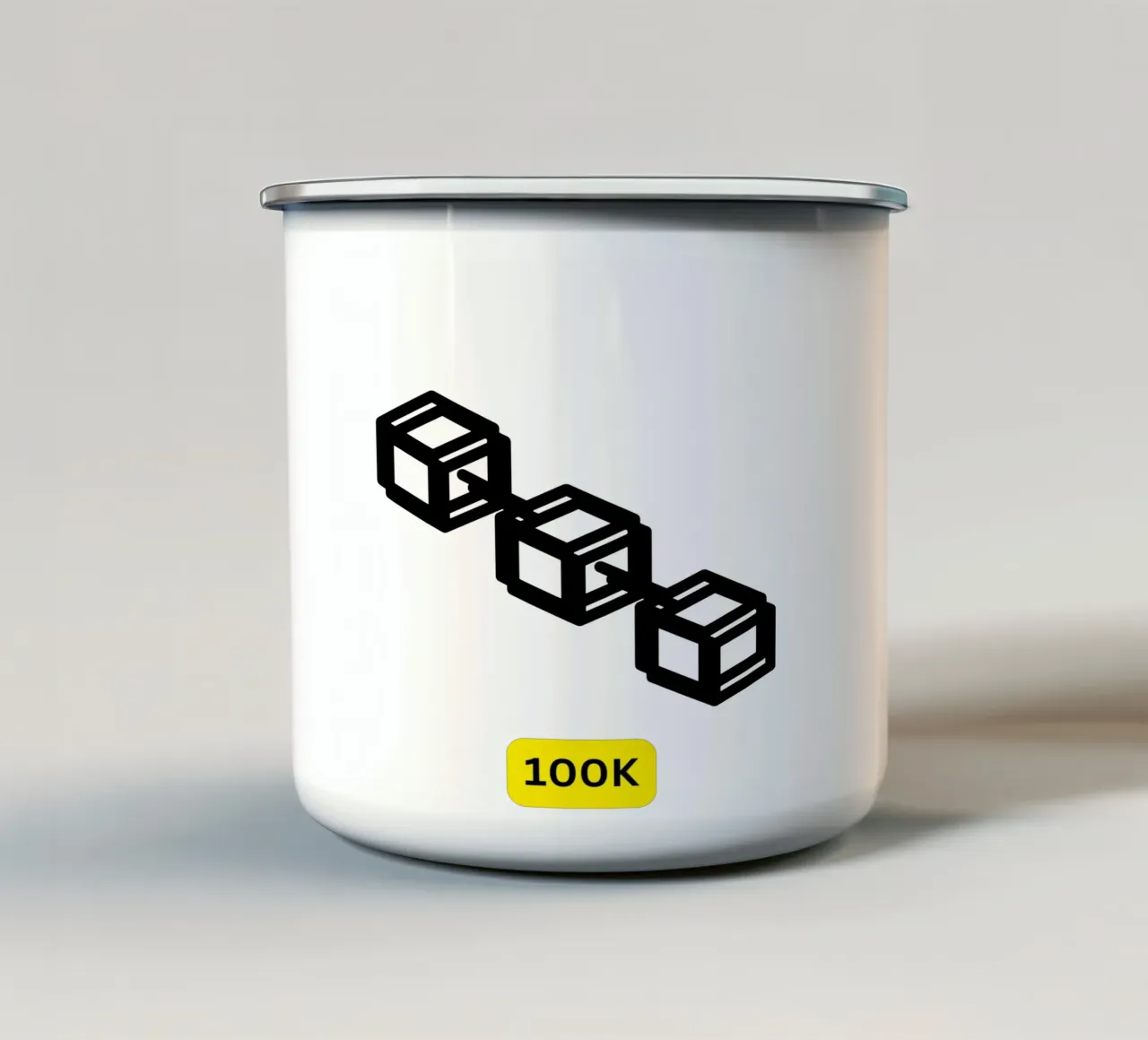 Blocks_BTC 100K tazza in smalto da Crypto_Jungle
