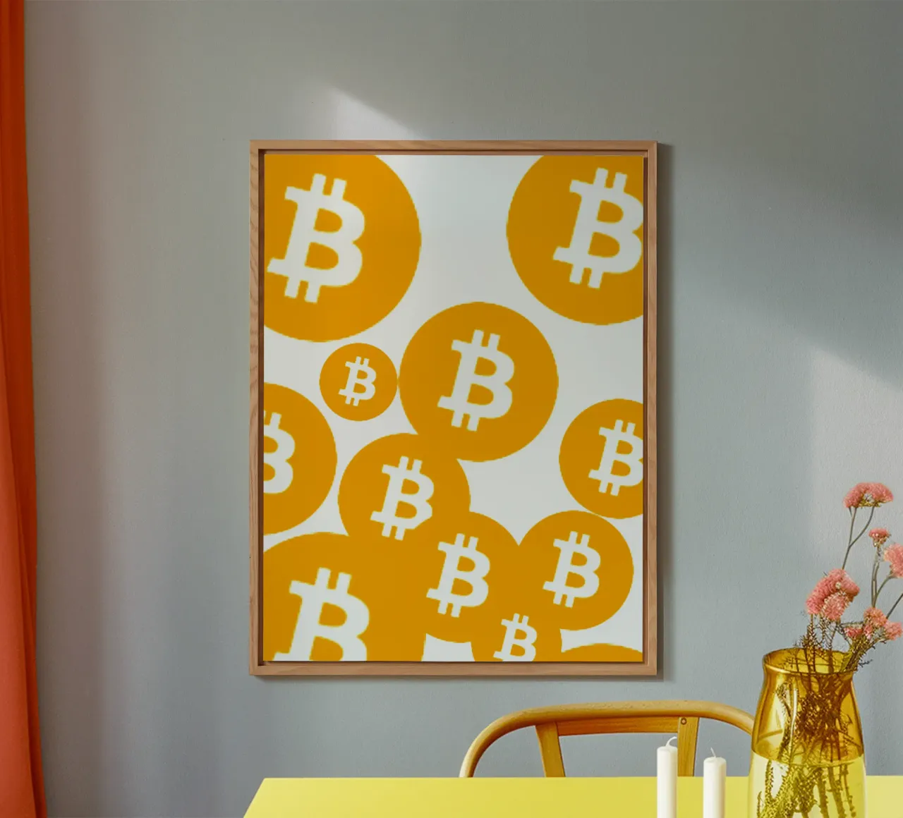 Bitcoin Rain_I alluminio dibond da Crypto_Jungle