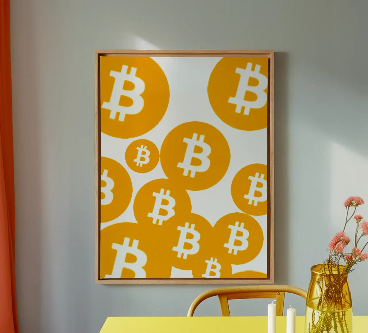 Bitcoin Rain_I canvas by Crypto_Jungle